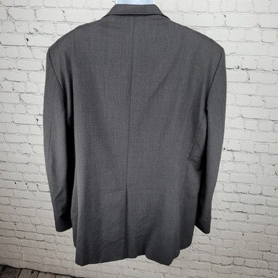 Joseph & Feiss Grey 100% Wool International Trio Blazer Sport Coat Size 48L
