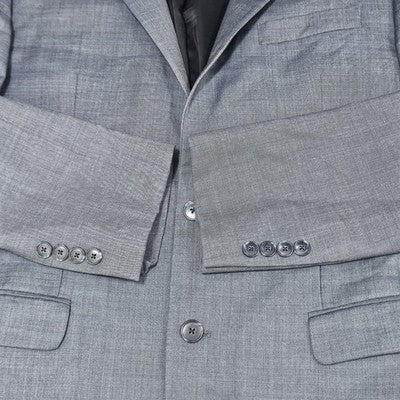 Jos A Bank Grey Blue Wool Traveler Slim Fit 2 Button Notch Blazer Sport Coat 42L