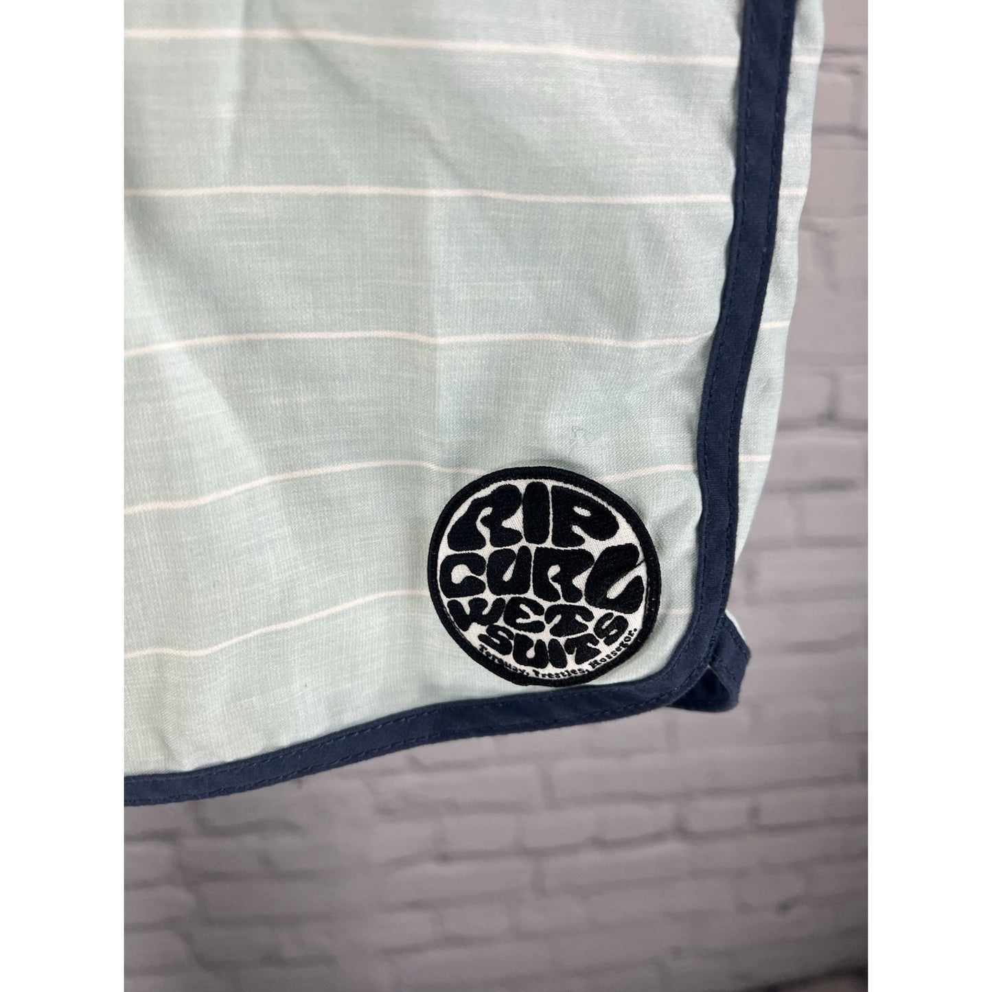 Rip Curl Surf Craft Board Shorts Striped Sunset Colors Pocket Men's Size 34