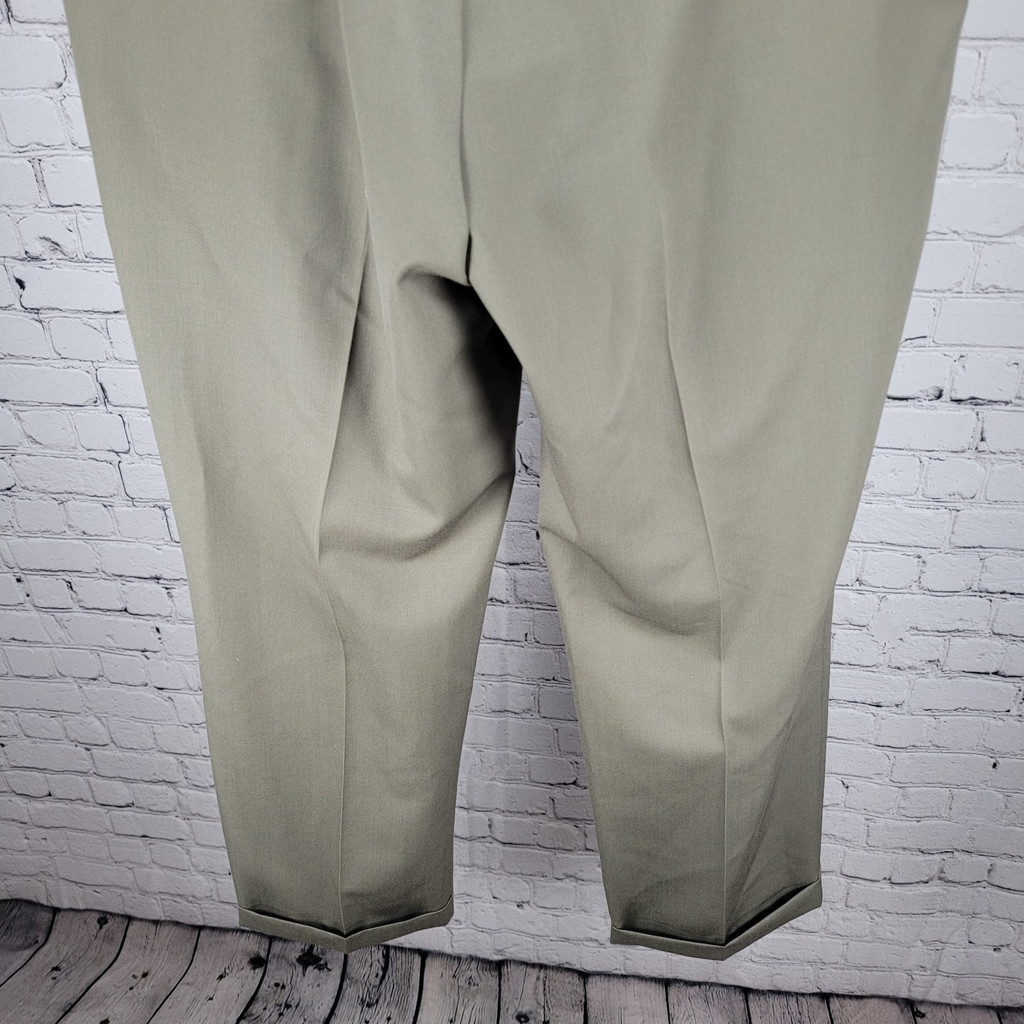 Brooks Brothers Brown 100% Wool 346 Pleated Dress Pants Size 38x32 (36x30)