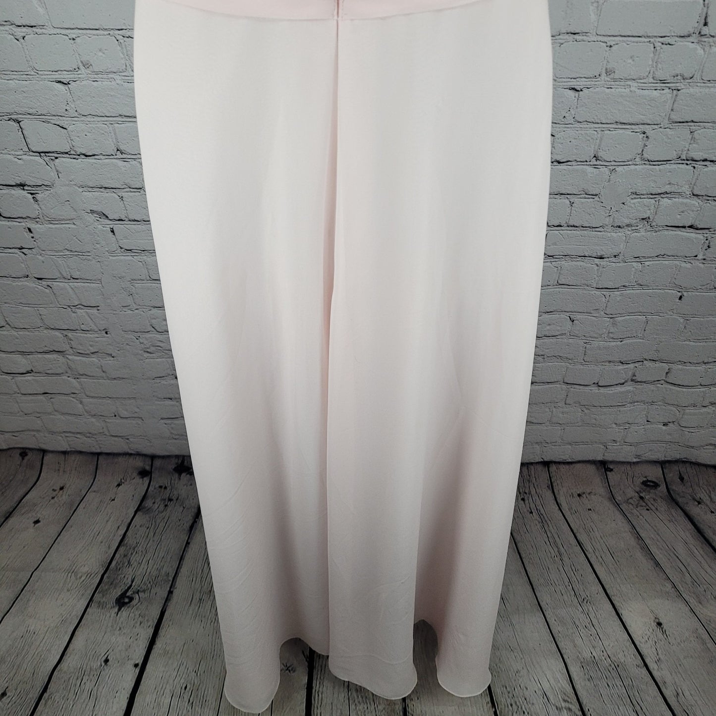 Azazie Pink Chiffon Empire Waist Strappy Padded Lined Maxi Gown Dress Size A6