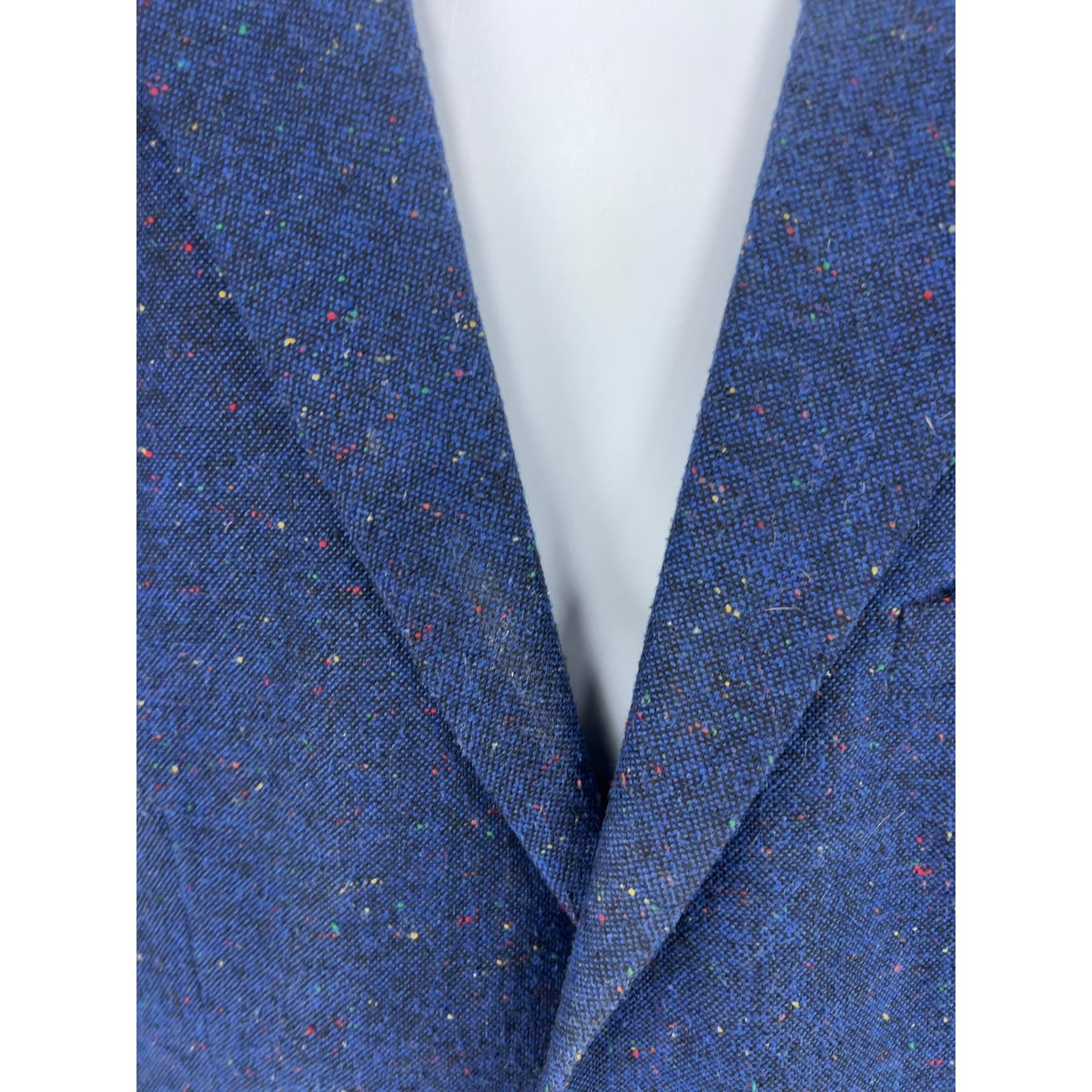 Southern Pines Blue Flecked Tweed 2 Button Sport Coat Blazer Paisley Lined XL