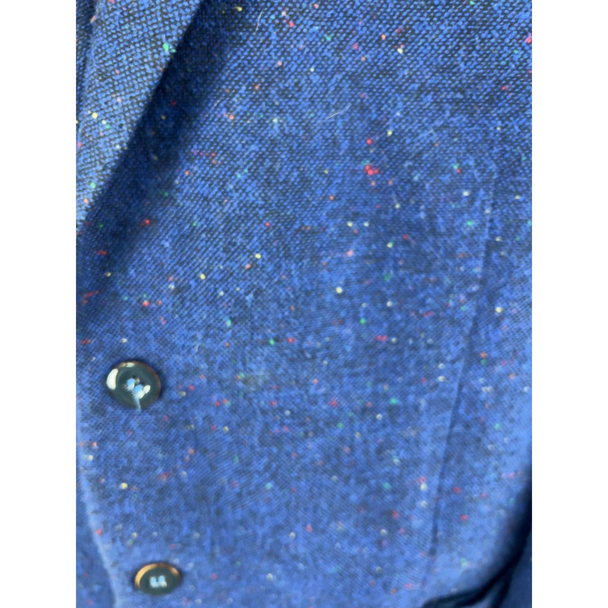 Southern Pines Blue Flecked Tweed 2 Button Sport Coat Blazer Paisley Lined XL
