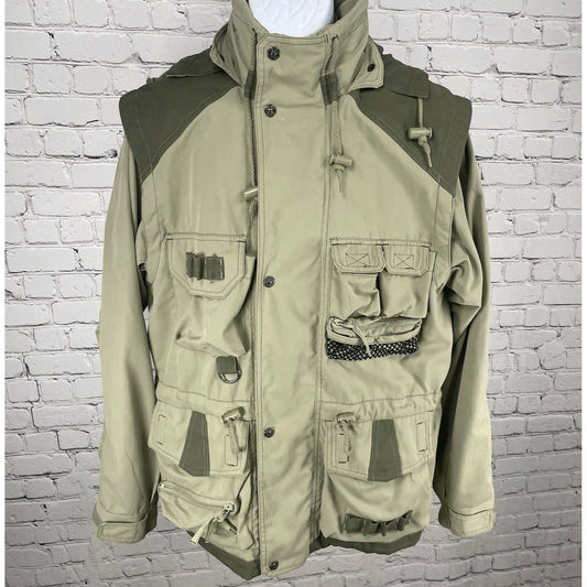 Guide Gear Khaki Green Removable Lining Hood Cargo Pockets Shooting Jacket M
