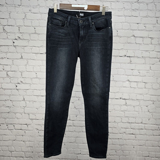 Paige Verdugo Ankle Reed Dark Wash Made In USA Mid Rise Jeans Size 29 (28 X 27)
