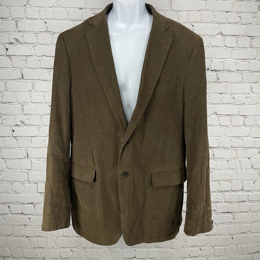 Stafford Brown Corduroy Classic Fit 2 Button Vented Blazer Sport Coat Size 42L