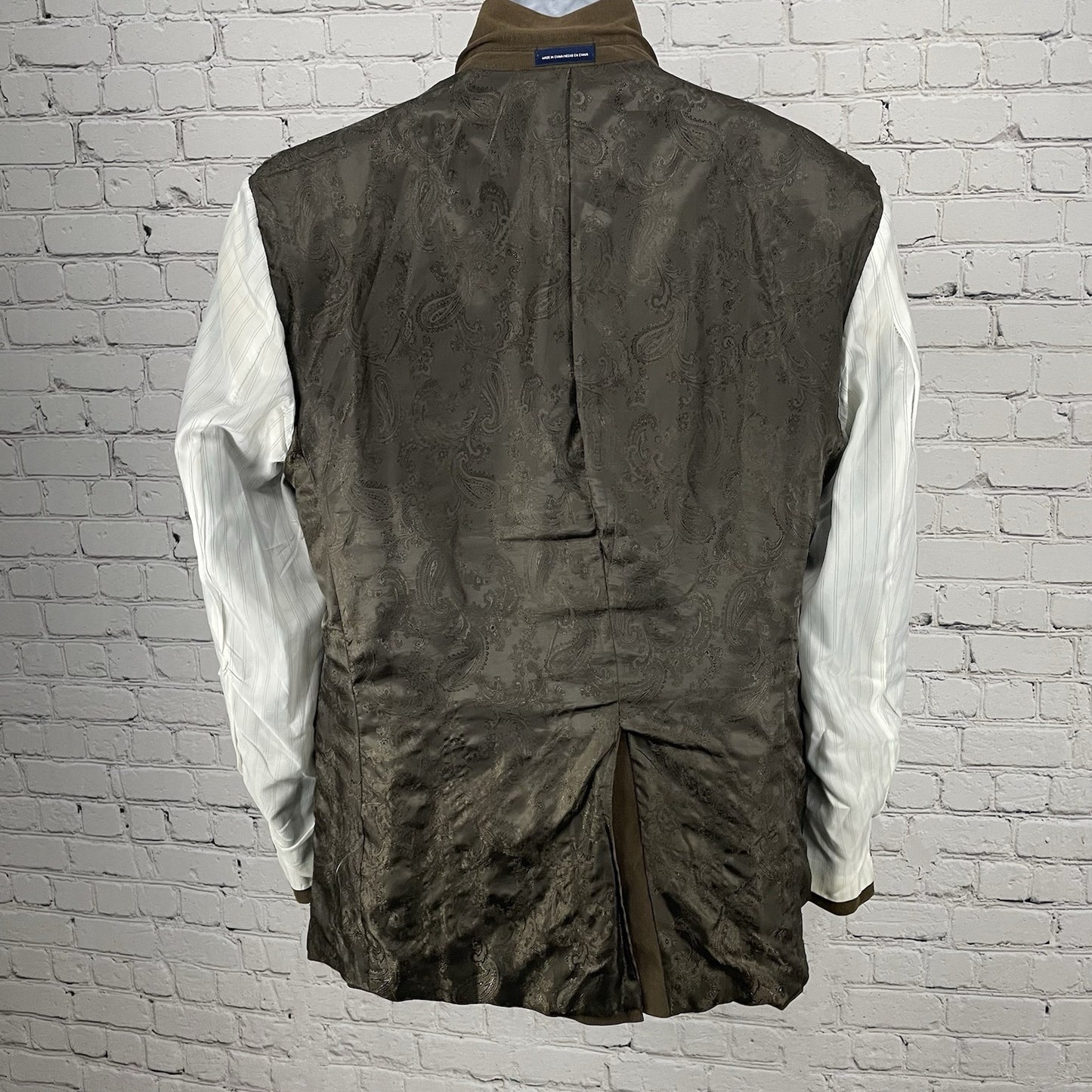 Stafford Brown Corduroy Classic Fit 2 Button Vented Blazer Sport Coat Size 42L