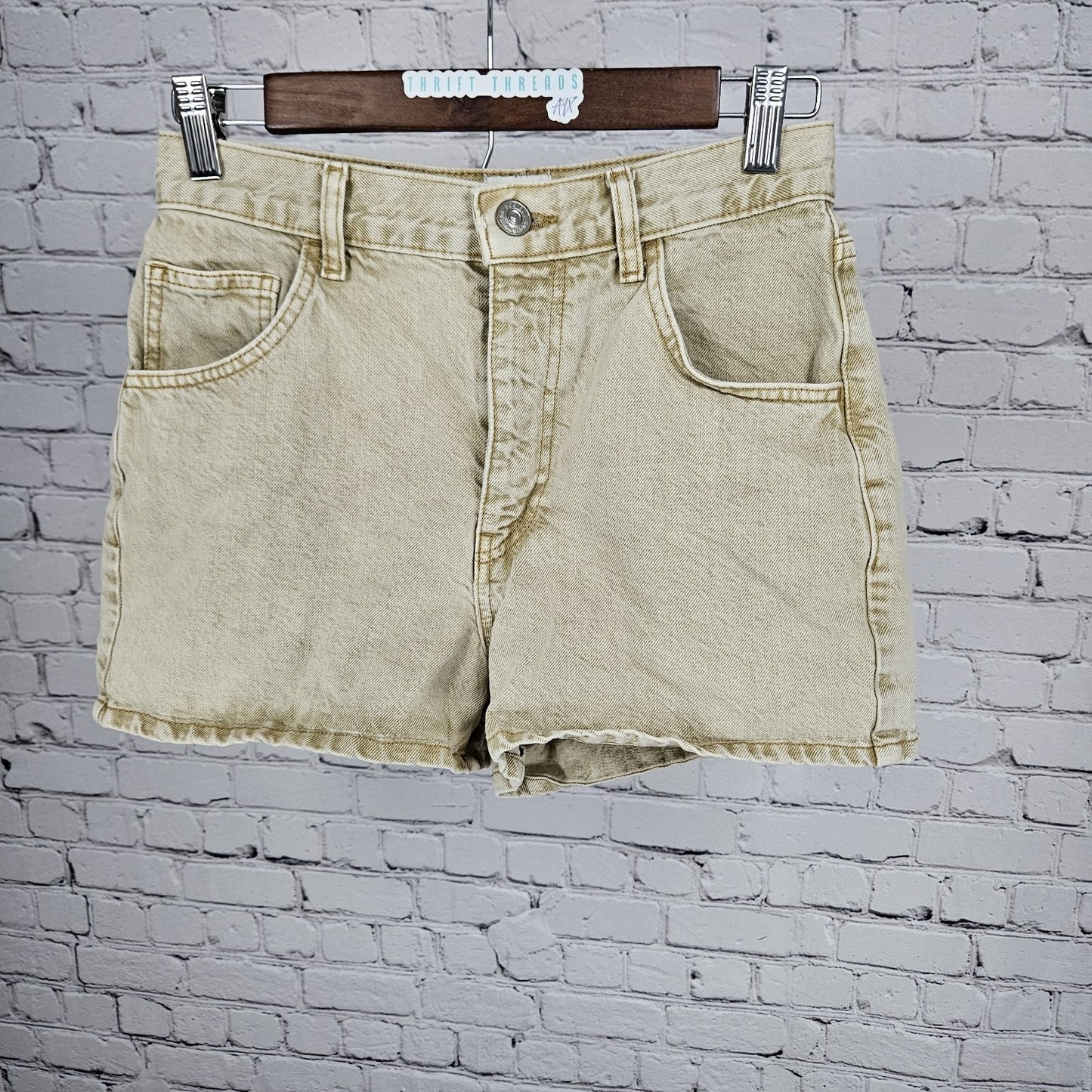 BDG Urban Outfitters Tan 100% Organic Cotton Denim Mom Jean Shorts 27 (26x2.5)