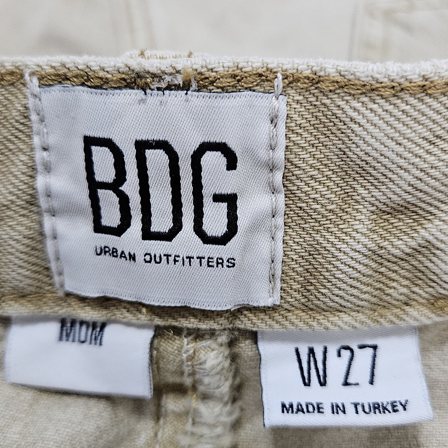BDG Urban Outfitters Tan 100% Organic Cotton Denim Mom Jean Shorts 27 (26x2.5)