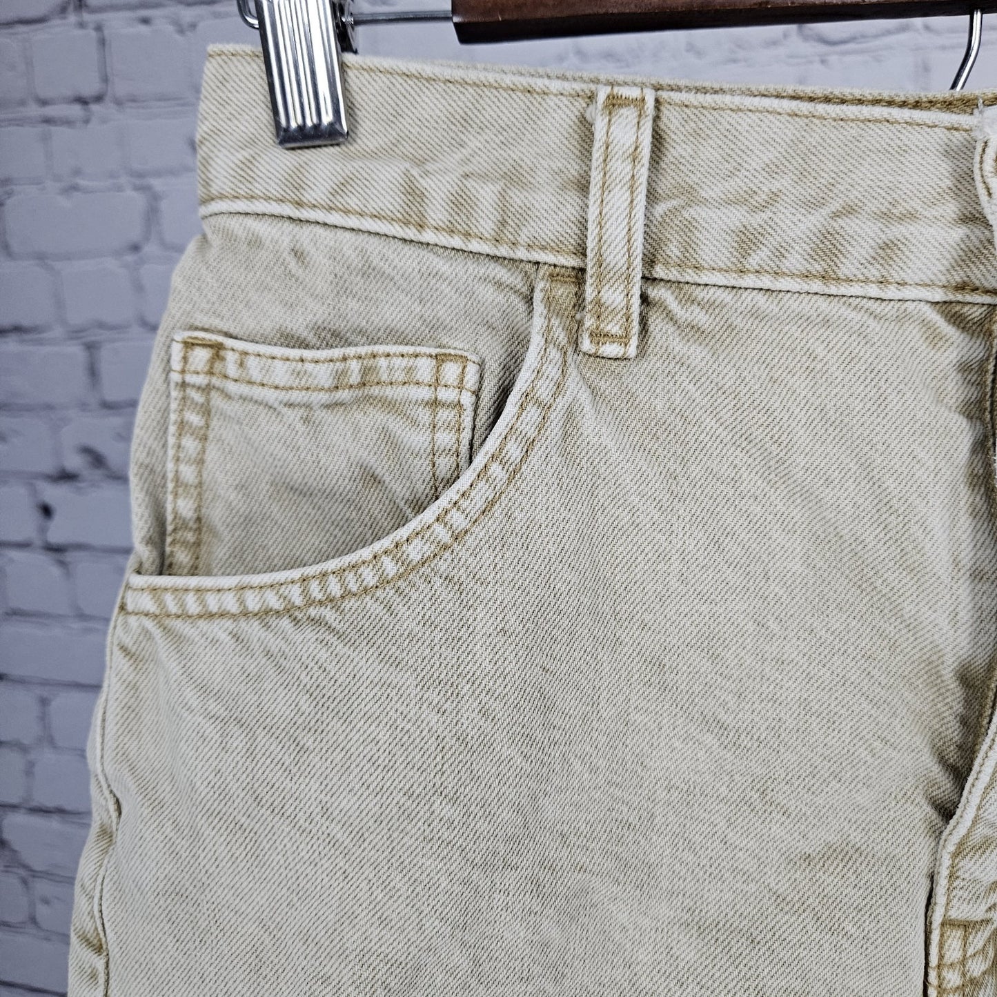 BDG Urban Outfitters Tan 100% Organic Cotton Denim Mom Jean Shorts 27 (26x2.5)