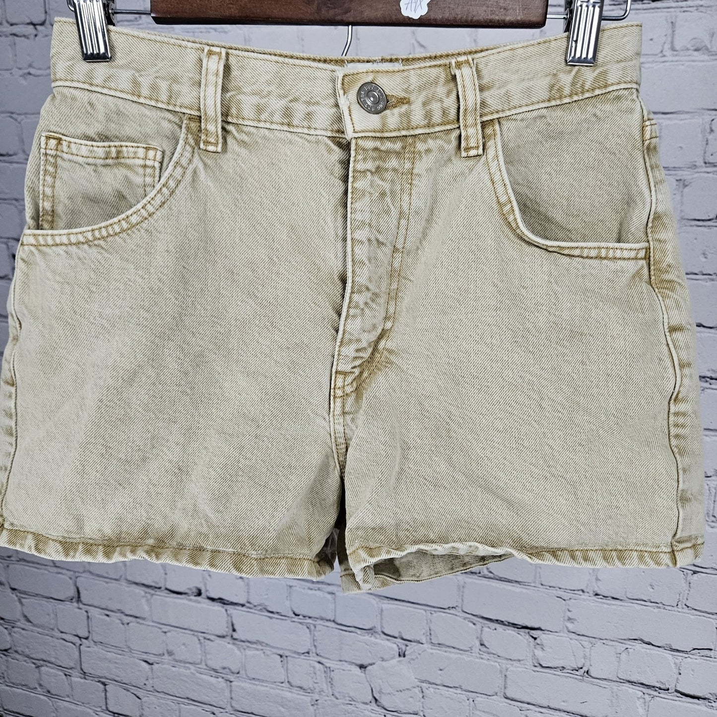 BDG Urban Outfitters Tan 100% Organic Cotton Denim Mom Jean Shorts 27 (26x2.5)