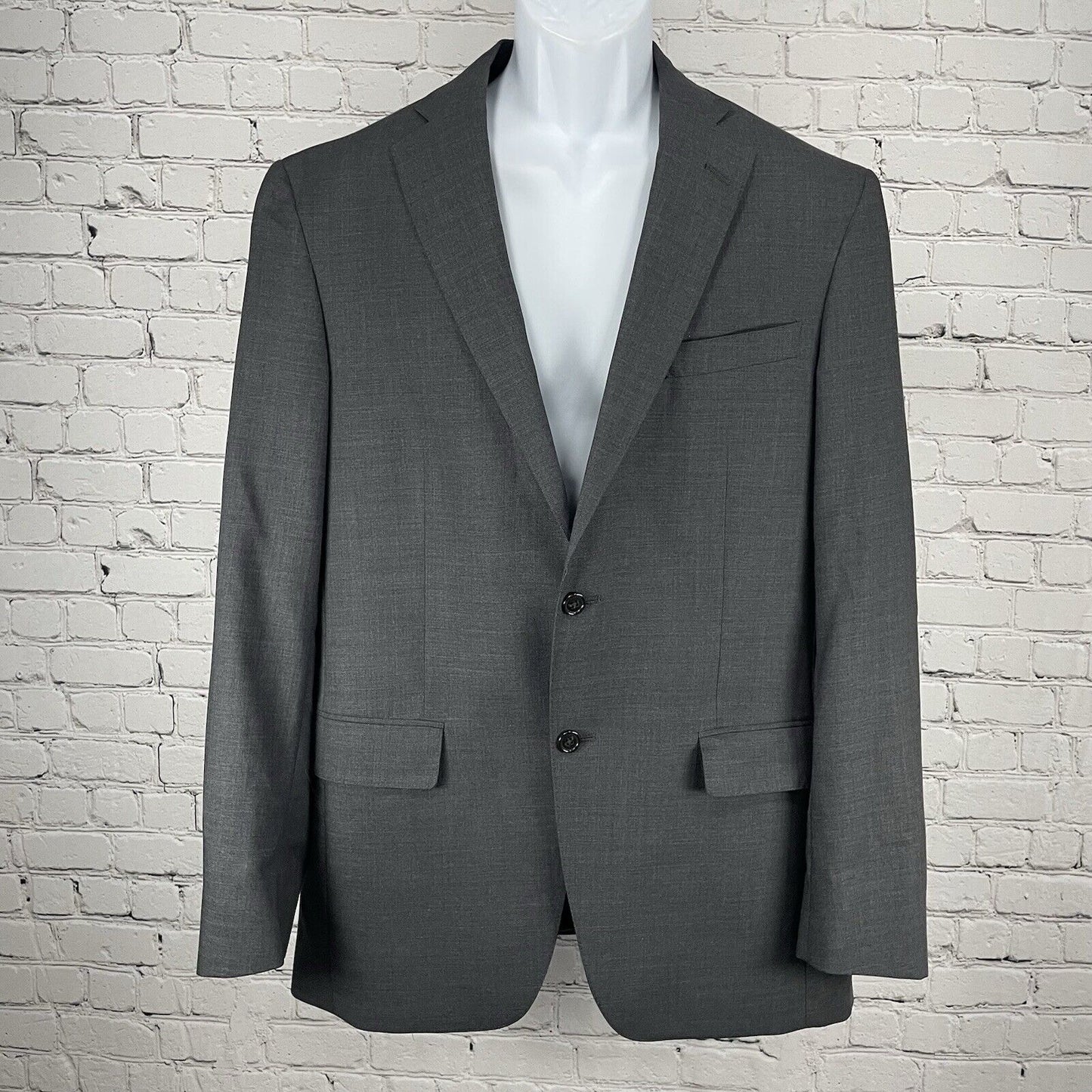Hart Schaffner Marx Grey Smart Suit 2 Button Blazer Sports Coat Size 40L