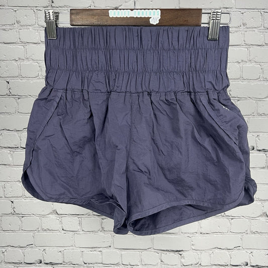 FP Movement Free People Blue Grey High Waisted Running Shorts Activewear Small S
