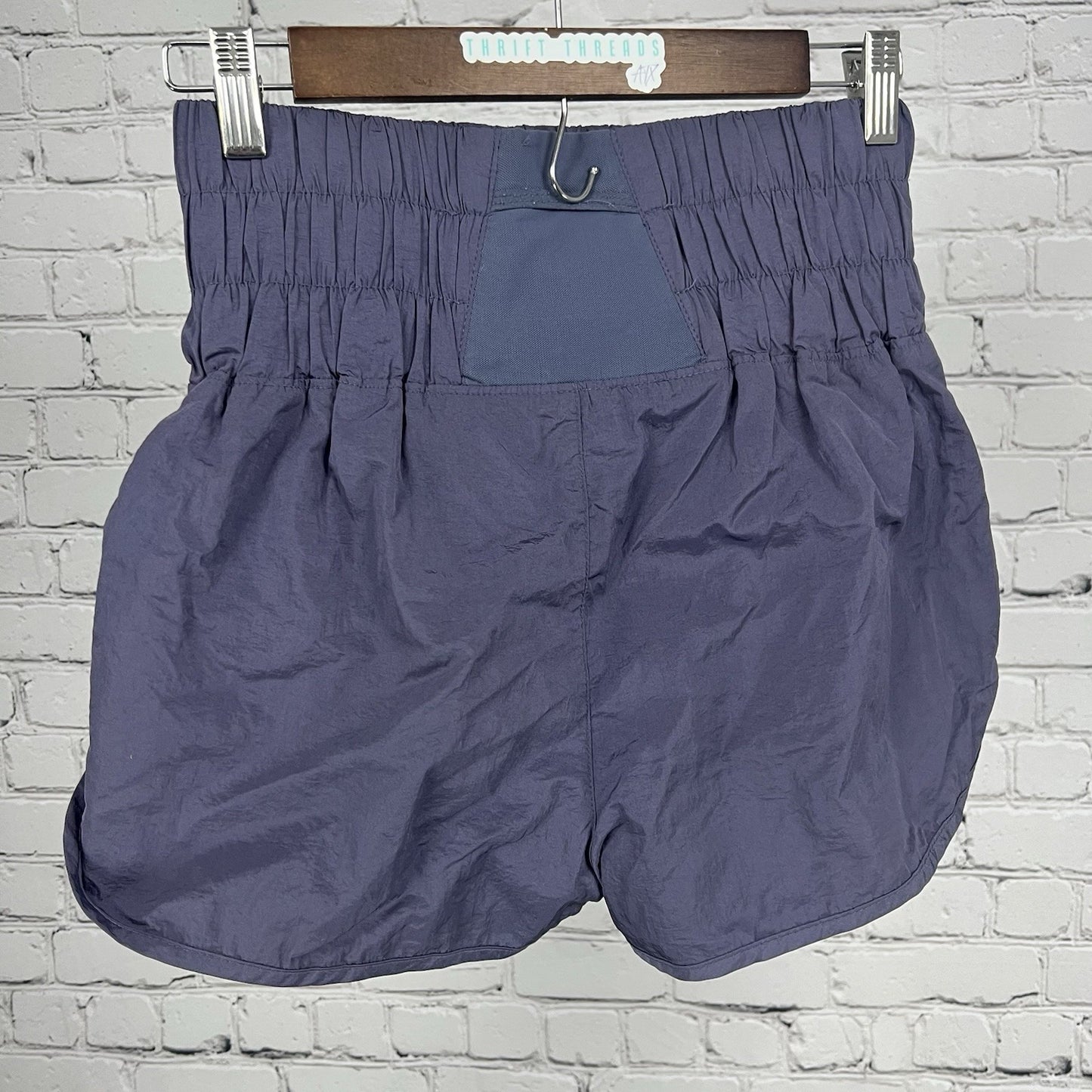 FP Movement Free People Blue Grey High Waisted Running Shorts Activewear Small S