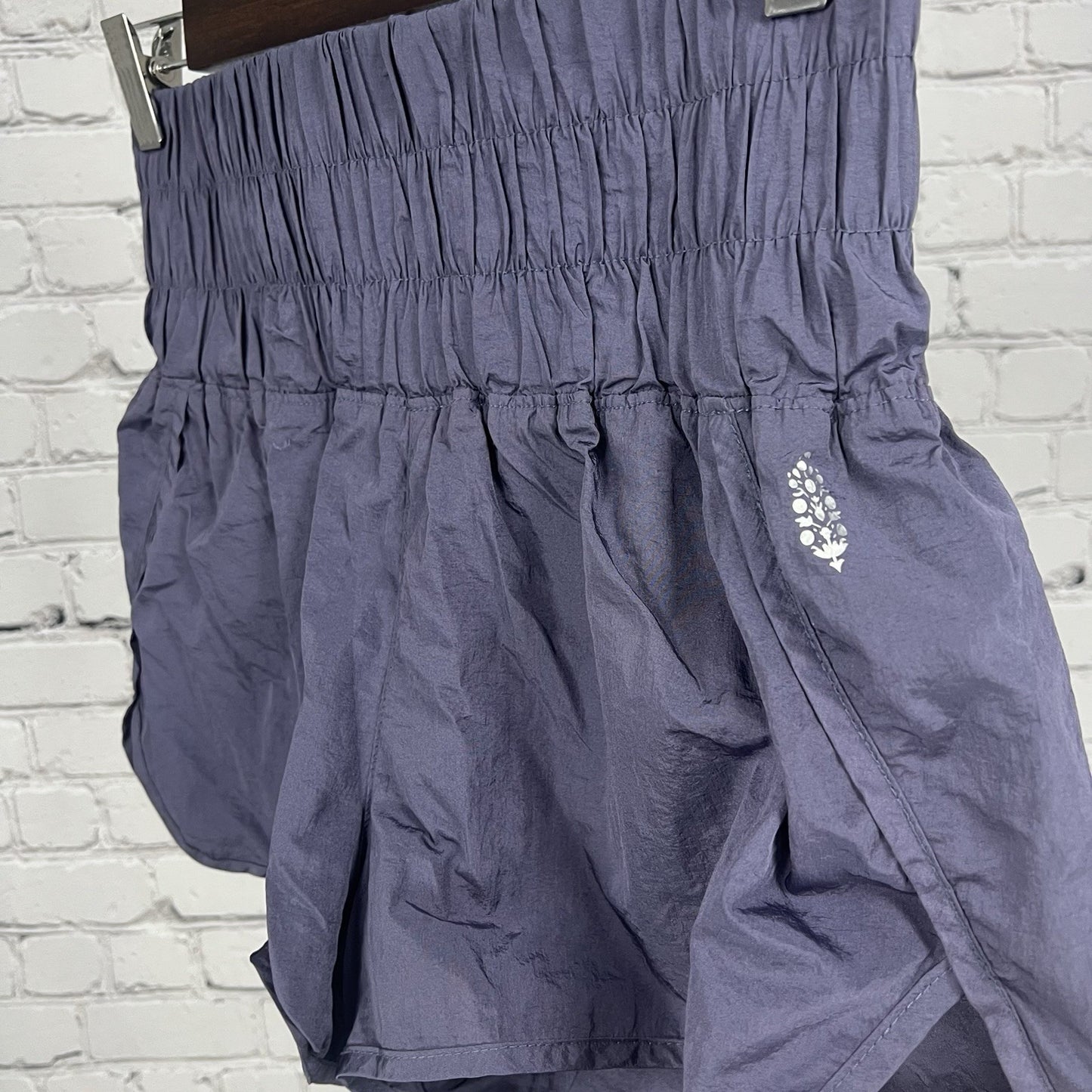 FP Movement Free People Blue Grey High Waisted Running Shorts Activewear Small S