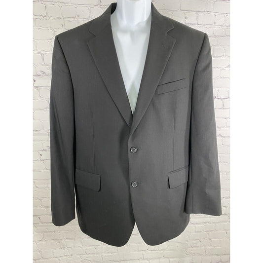 Jos A Bank Black 100% Wool Two Button Jacket Blazer 41R