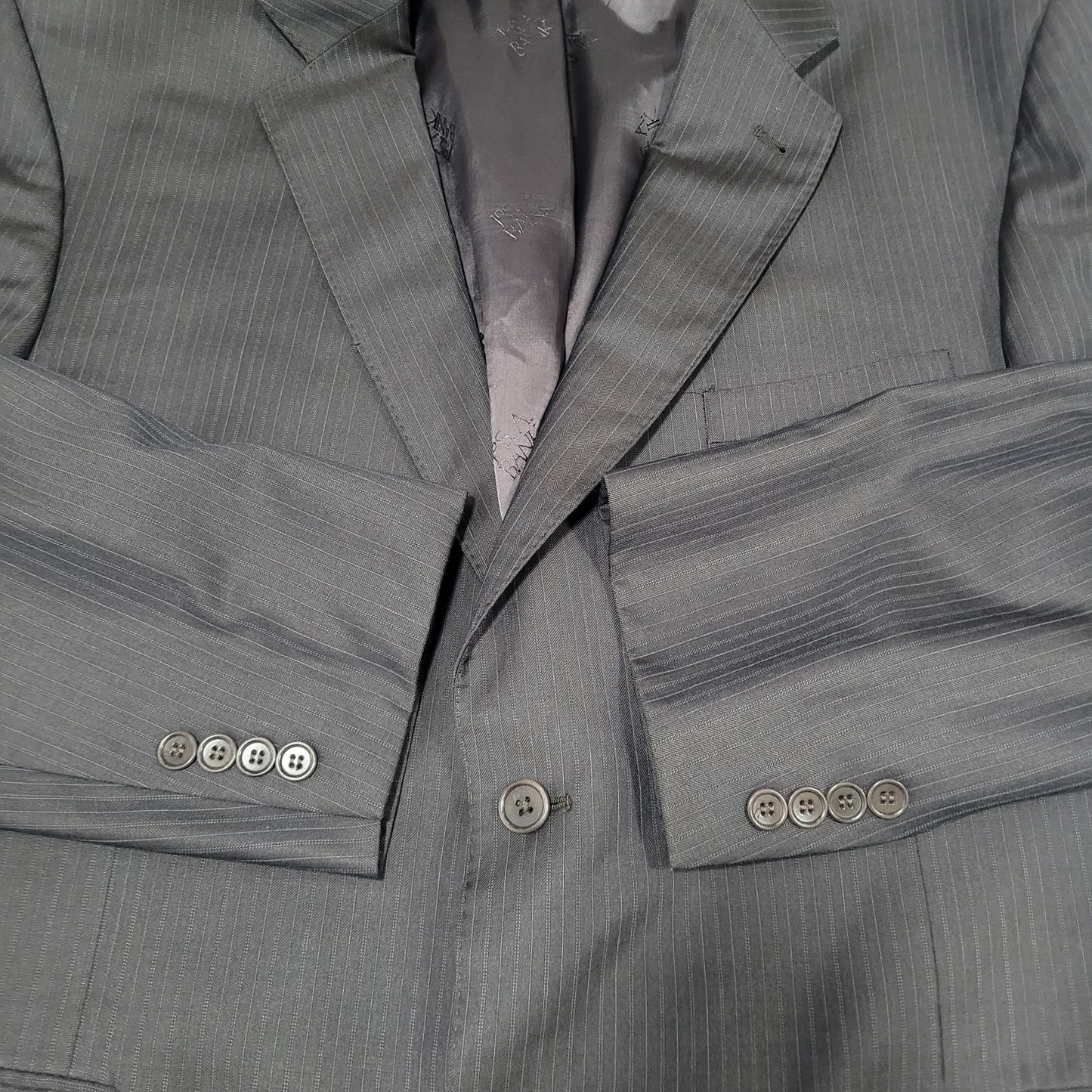 Jos A Bank Brown 100% Wool Gordon Signature Gold Notch Blazer Sport Coat 46R