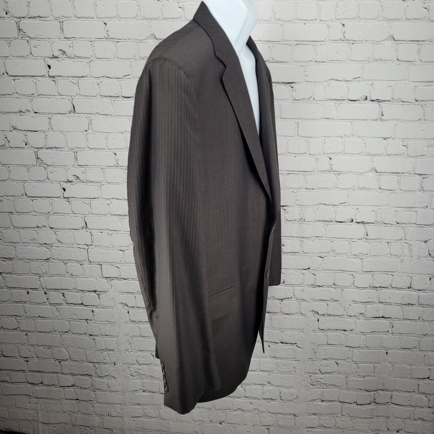 Jos A Bank Brown 100% Wool Gordon Signature Gold Notch Blazer Sport Coat 46R