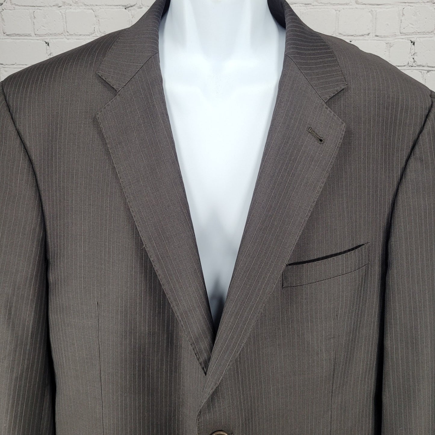 Jos A Bank Brown 100% Wool Gordon Signature Gold Notch Blazer Sport Coat 46R