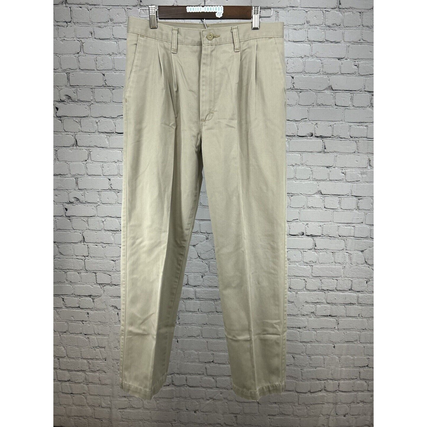 Wrangler Riata Light Tan Straight Leg 100% Cotton Khaki Pants Size 31x30- 95KH