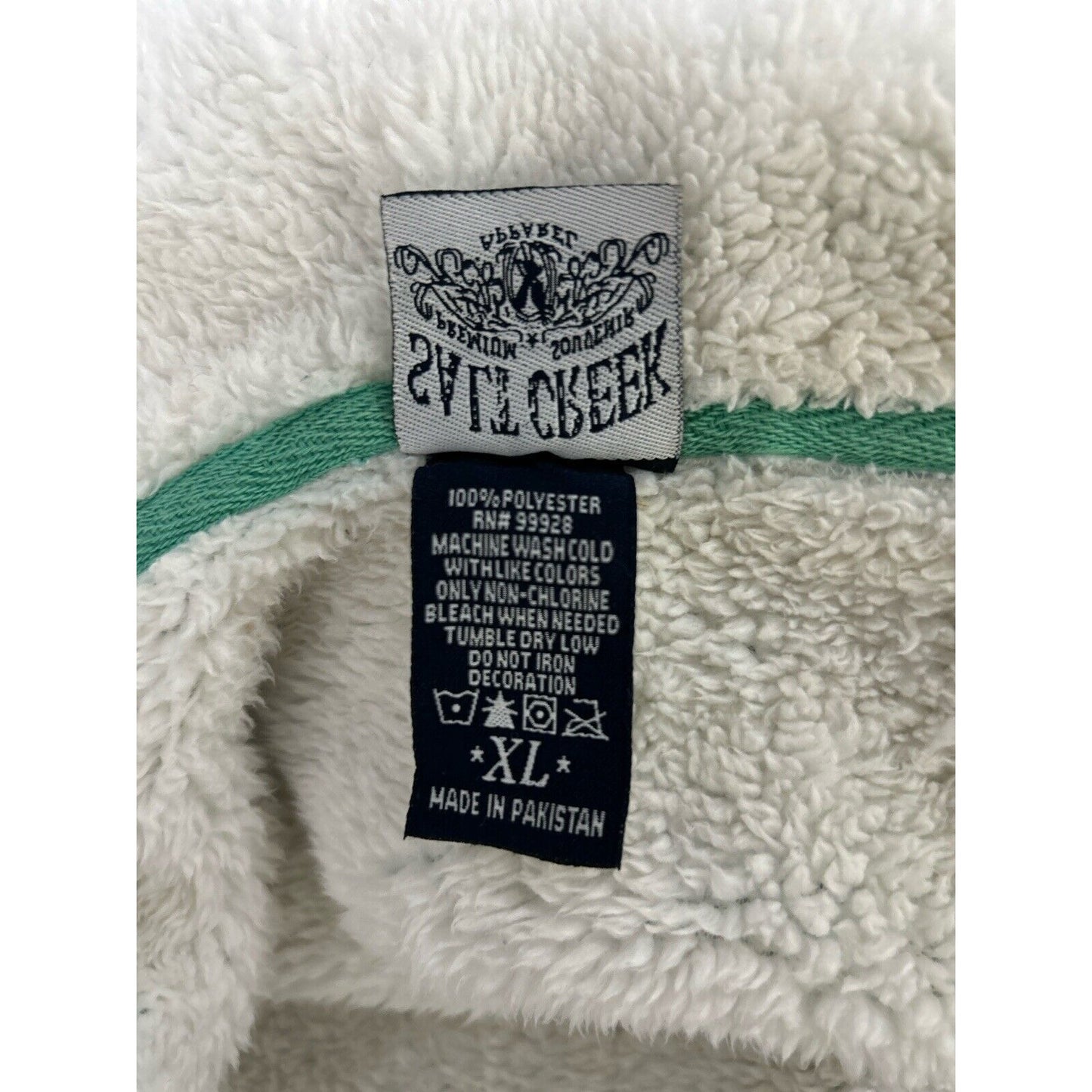 Salt Creek Green Long Sleeve Sherpa Lined Hooded Zip Up Jacket Coat Size XL
