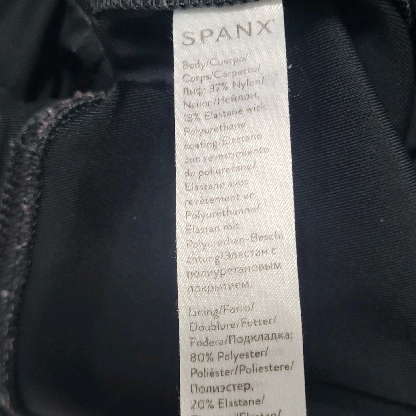 Spanx Black Faux Leather Shiny Mid Rise Ankle Leggings Pants Large L (28x28)