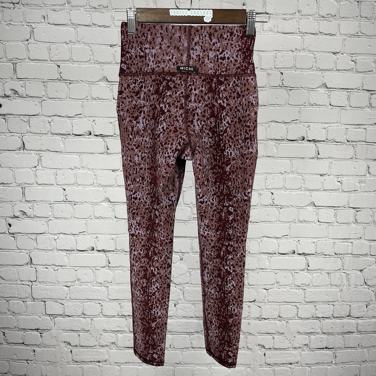 MICHI Print Athleisure Mid Rise Yoga Workout Ankle Stretch Leggings Size XS
