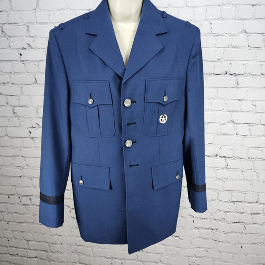 VTG U.S. Air Force Service Navy Wool Blend Class 1 Women's Coat USA 41R Med
