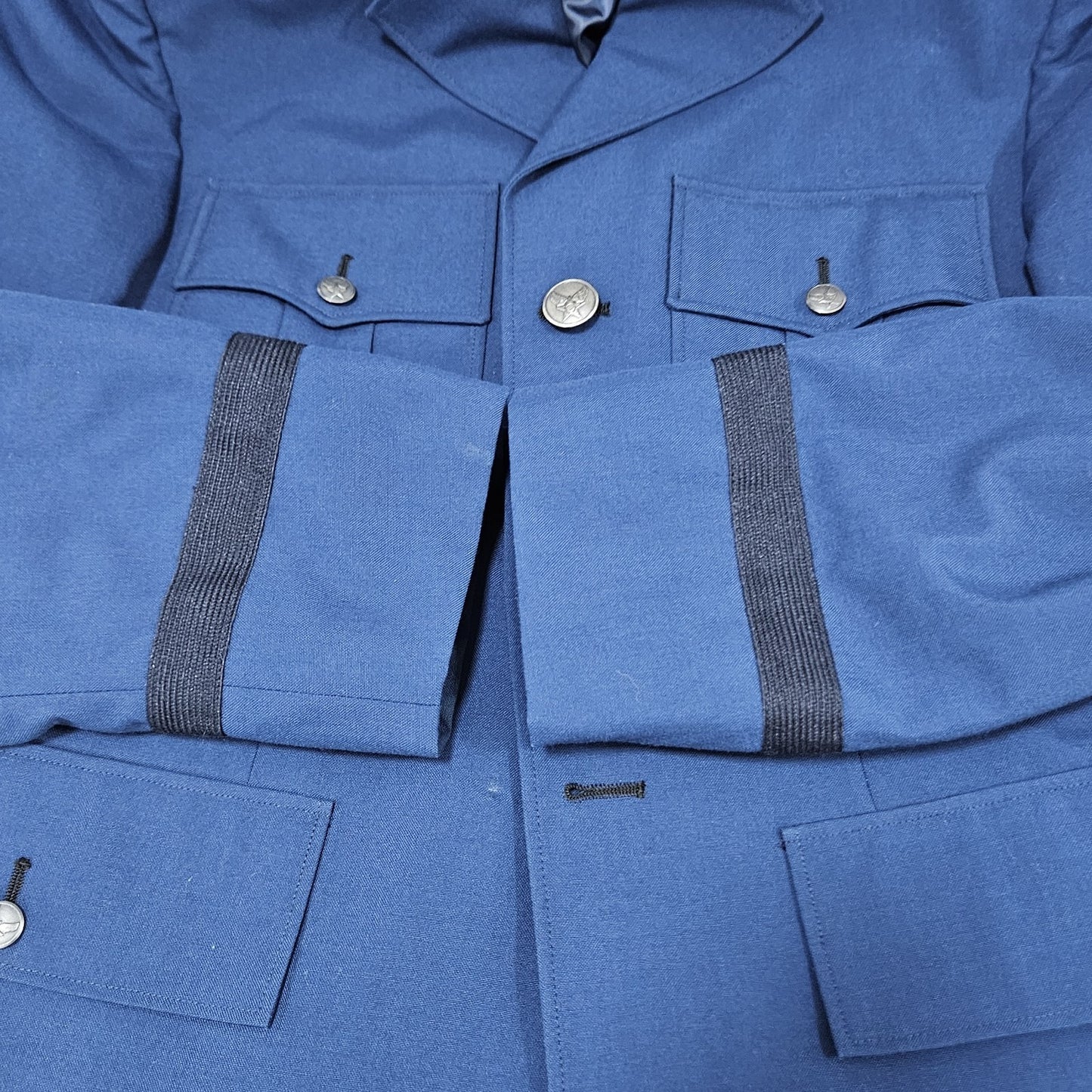 VTG U.S. Air Force Service Navy Wool Blend Class 1 Women's Coat USA 41R Med