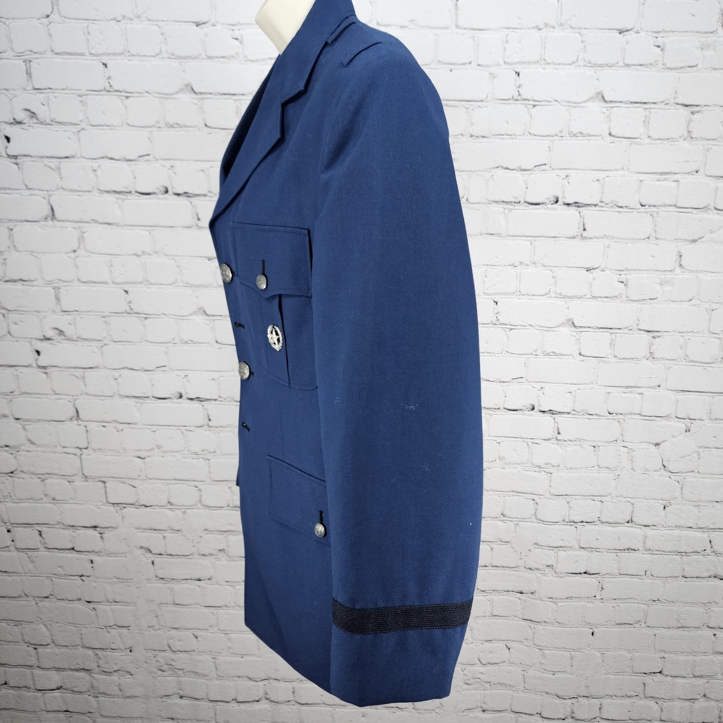 VTG U.S. Air Force Service Navy Wool Blend Class 1 Women's Coat USA 41R Med