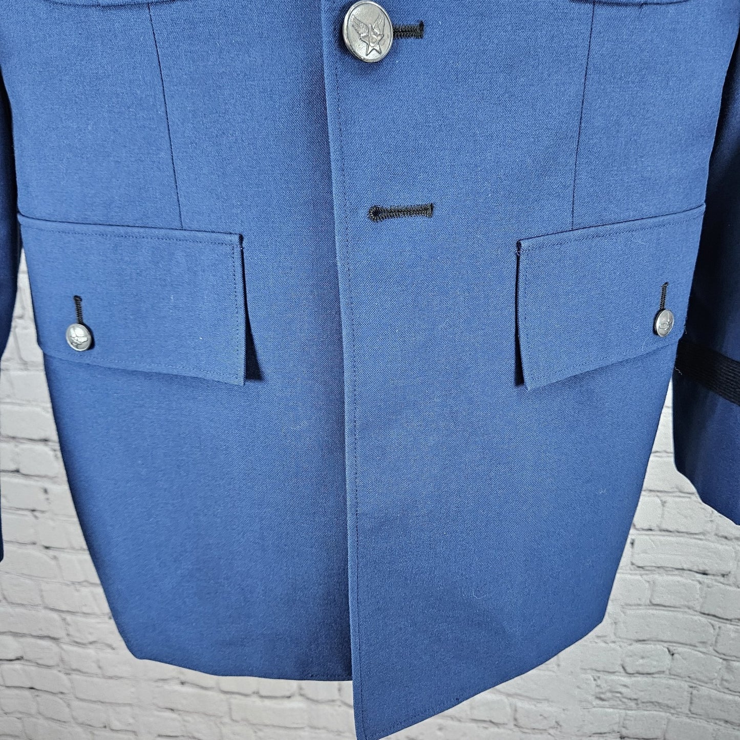 VTG U.S. Air Force Service Navy Wool Blend Class 1 Women's Coat USA 41R Med