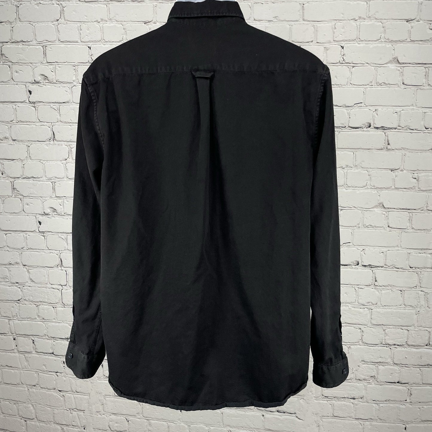 C.O.F. Studio Black Rinsed New Standard Cotton Long Sleeve Button Shirt Italy L