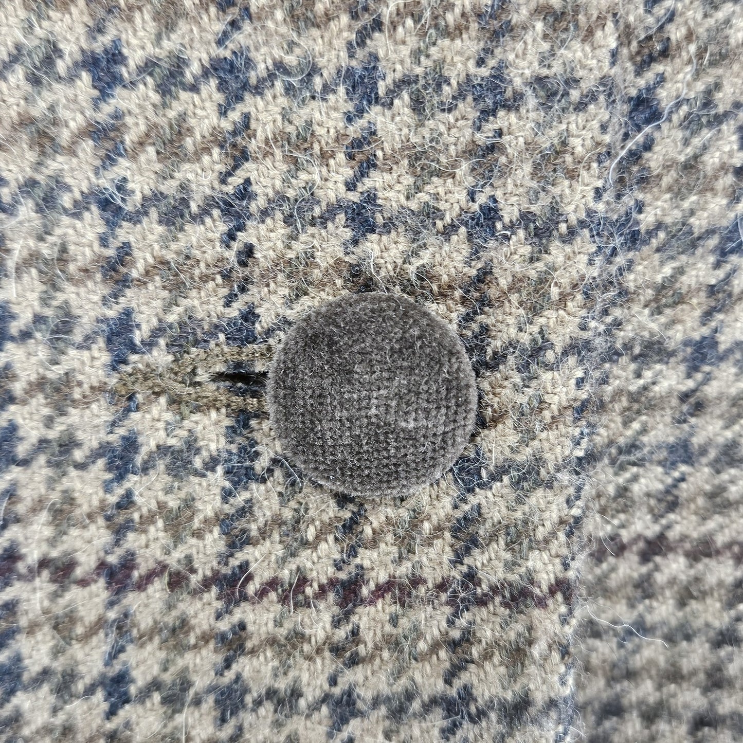 VTG Breeches Brown Wool Alpaca Houndstooth Velvet Trim Jacket Skirt Set USA 8