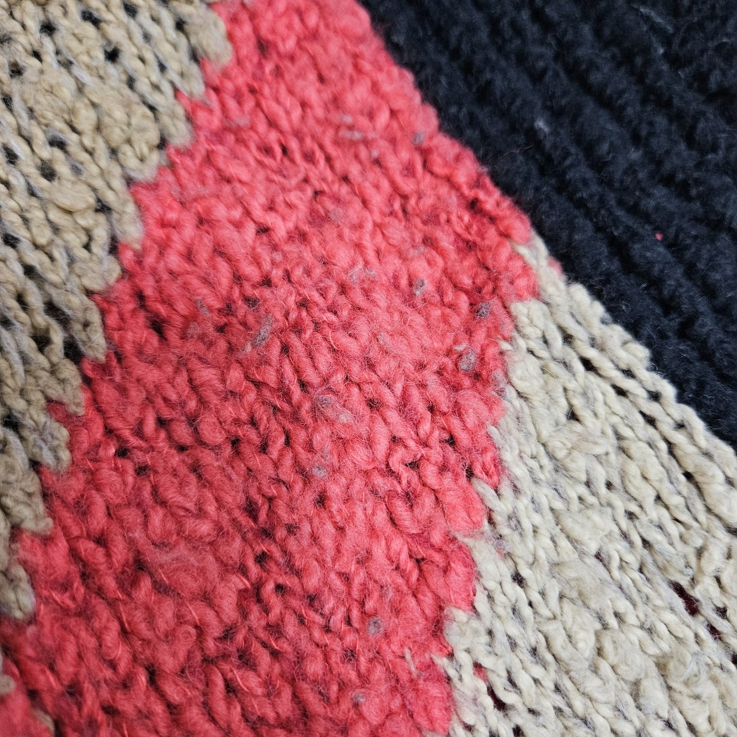 Free People Multicolor Wool Blend Shawl Collar Chunky Knit Cardigan Sweater S