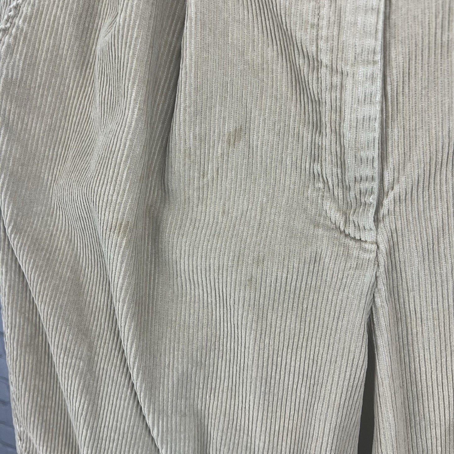 VTG David Brooks Talbots Tan Cotton Corduroy High-Rise Pleated Tapered Pants 16