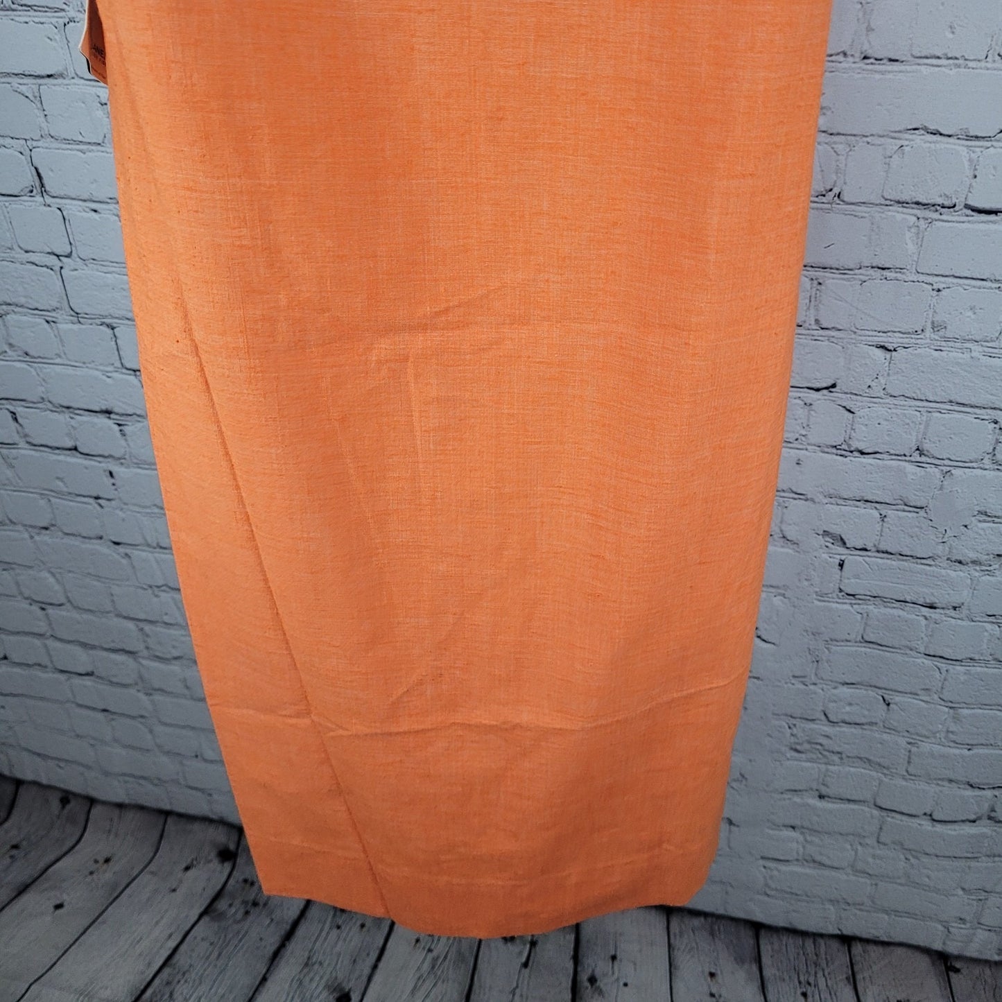NWT VTG Honey B Orange Kettlecloth Fortrel Button Up Unlined Shirt Dress Size 10