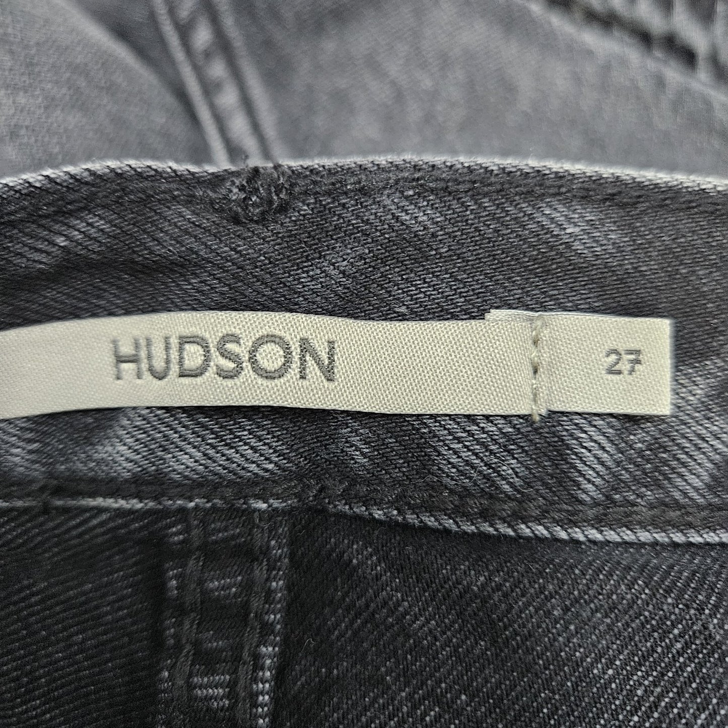 Hudson Washed Stone Grey Lori Distressed Denim Hi-Rise Jean Shorts 27 (27x2.5)
