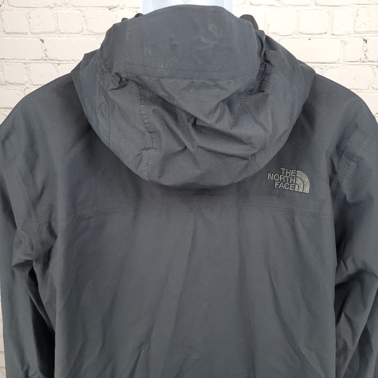 The North Face Black Lightweight Hooded Double Zip Jacket Medium M *no liner