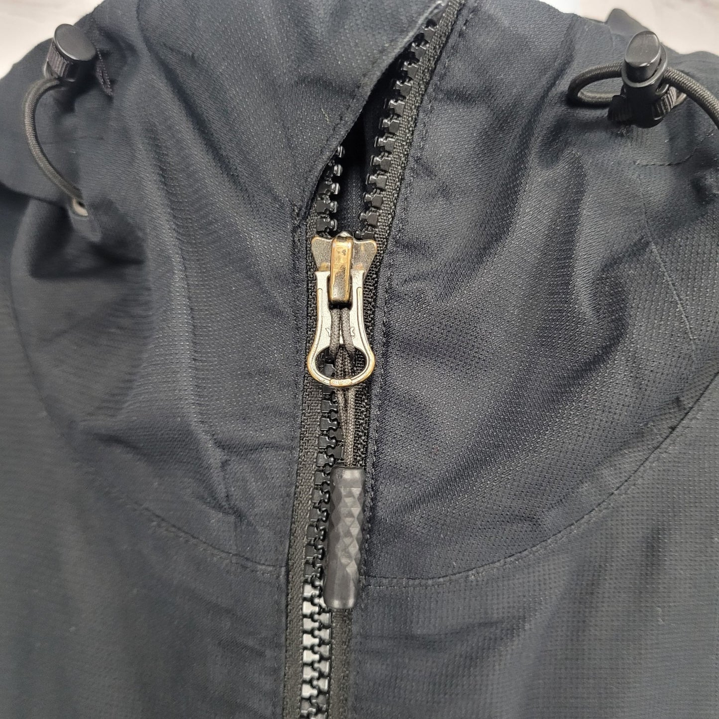 The North Face Black Lightweight Hooded Double Zip Jacket Medium M *no liner