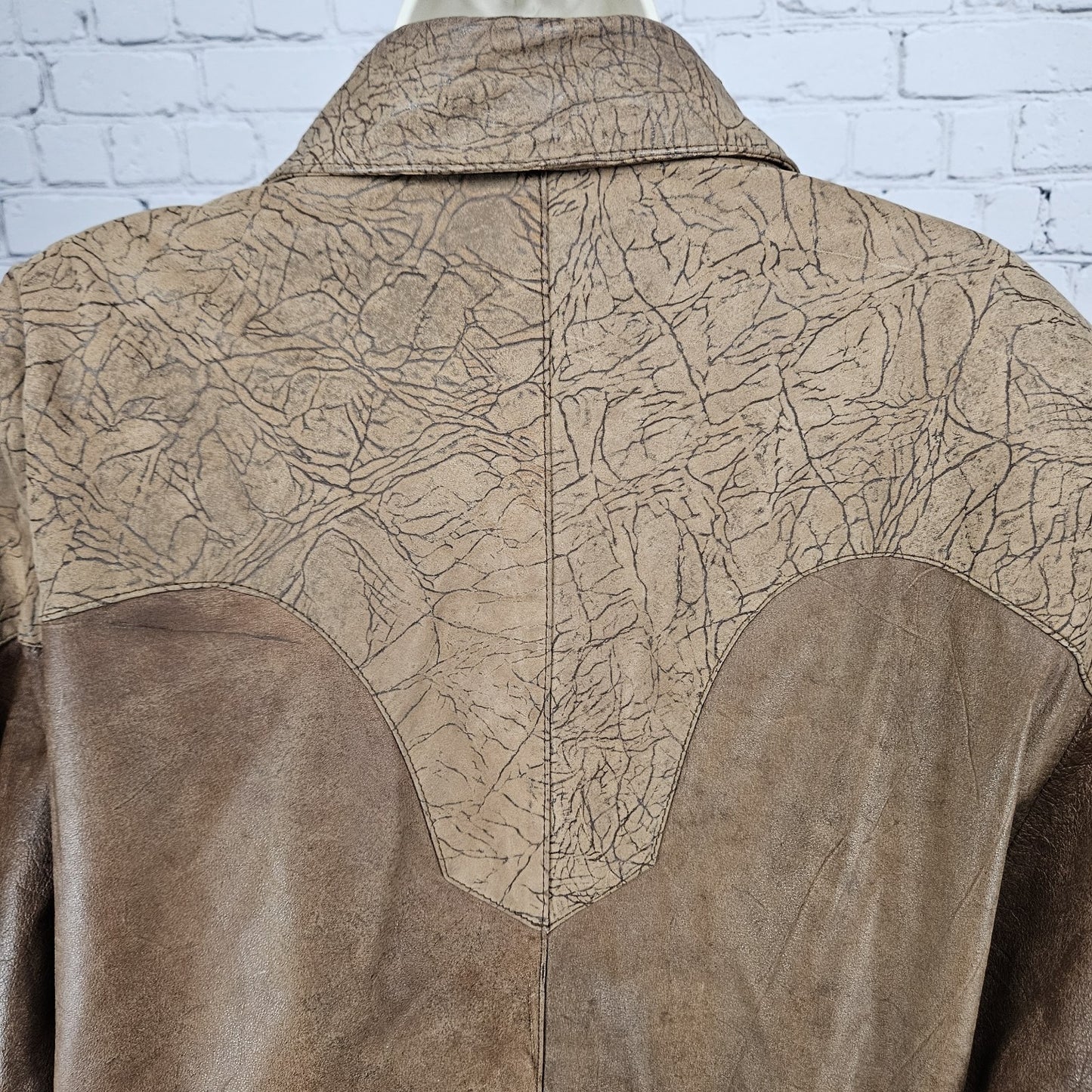 Global Identity G-III Brown Genuine Leather Dolman Sleeve Relaxed Jacket Small S