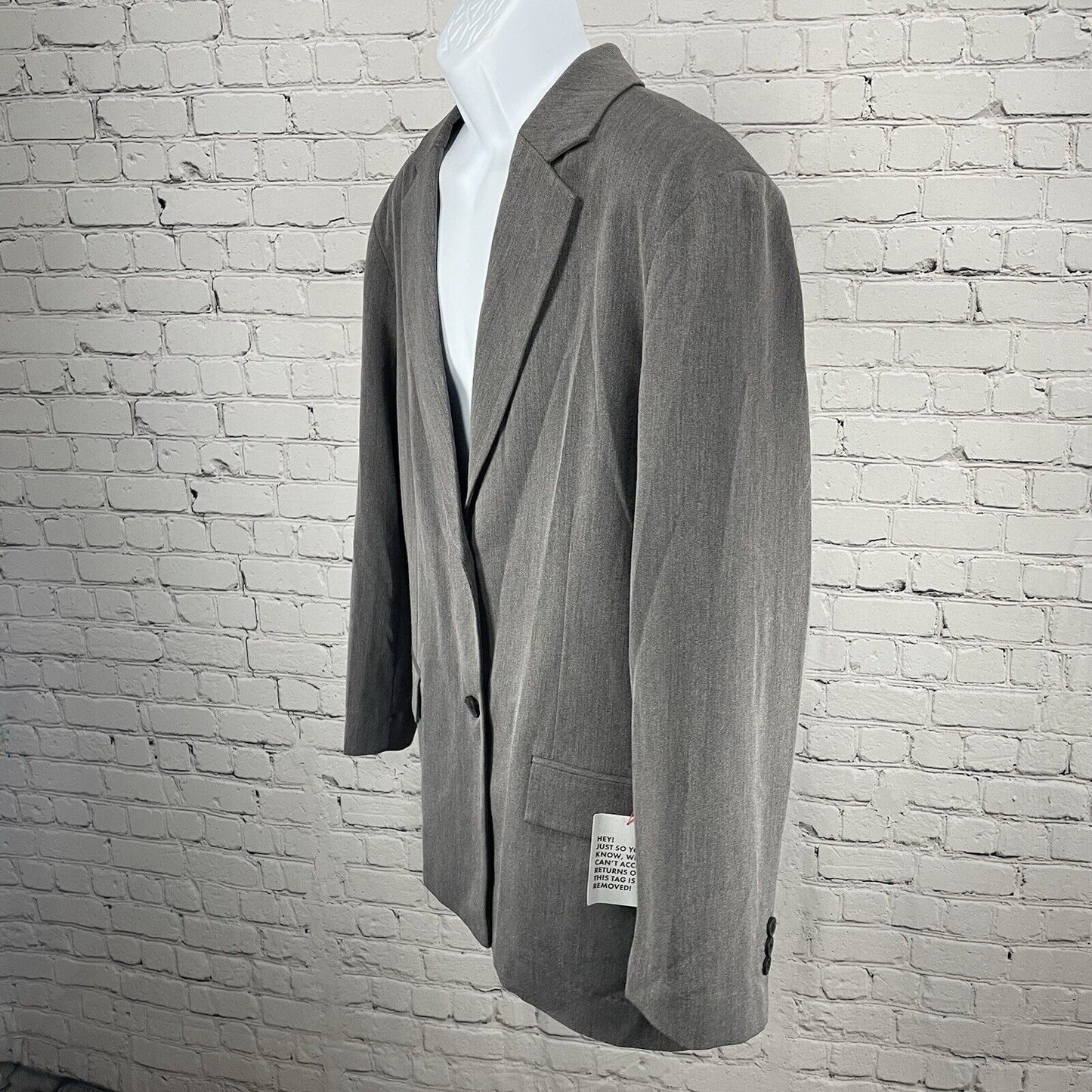 NWOT ASOS Design Grey Lightweight Easy Care Sports Coat Blazer Size Large L