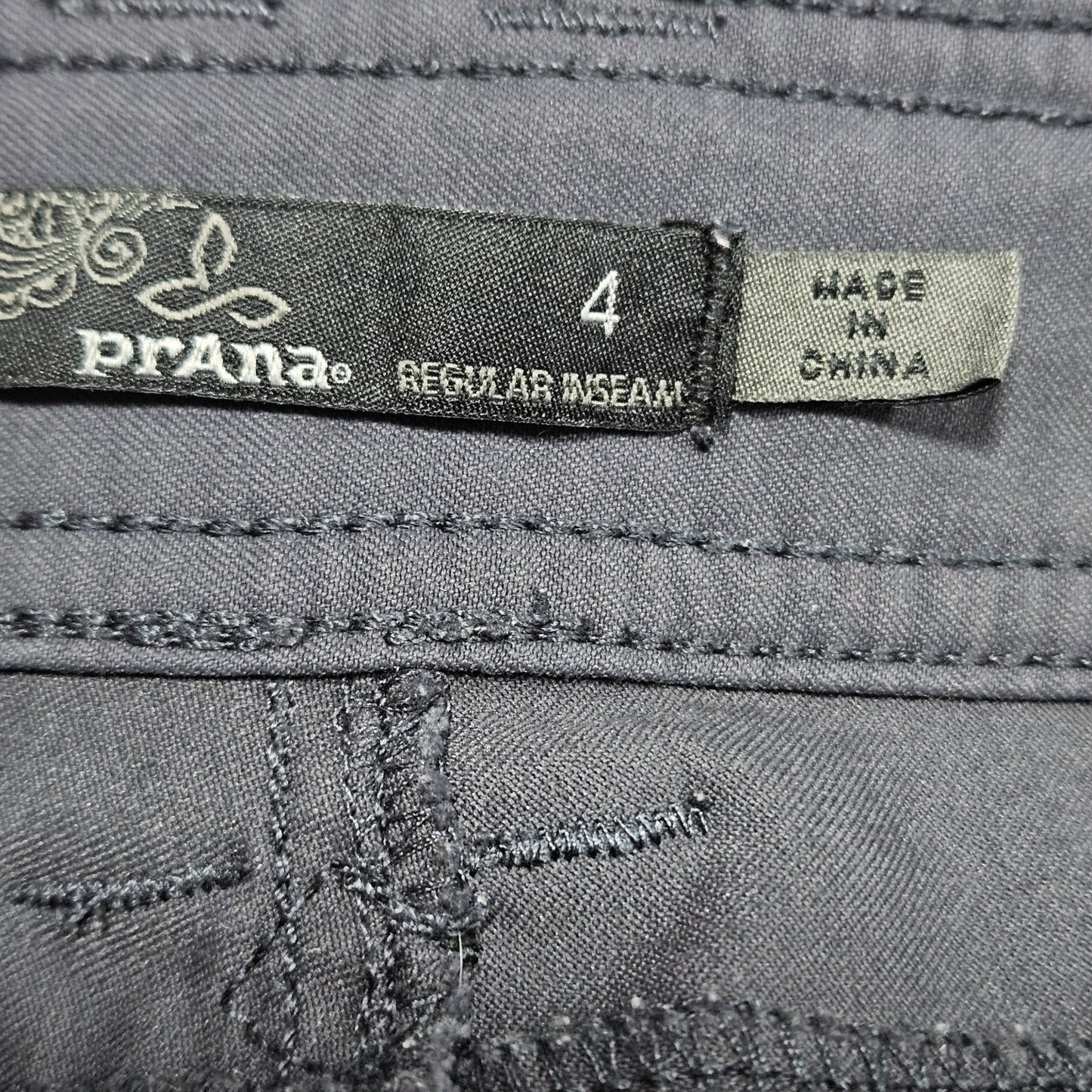 Prana Grey Nylon Stretch Low Rise Lightweight Cropped Straight Pants 4 (30x25.5)
