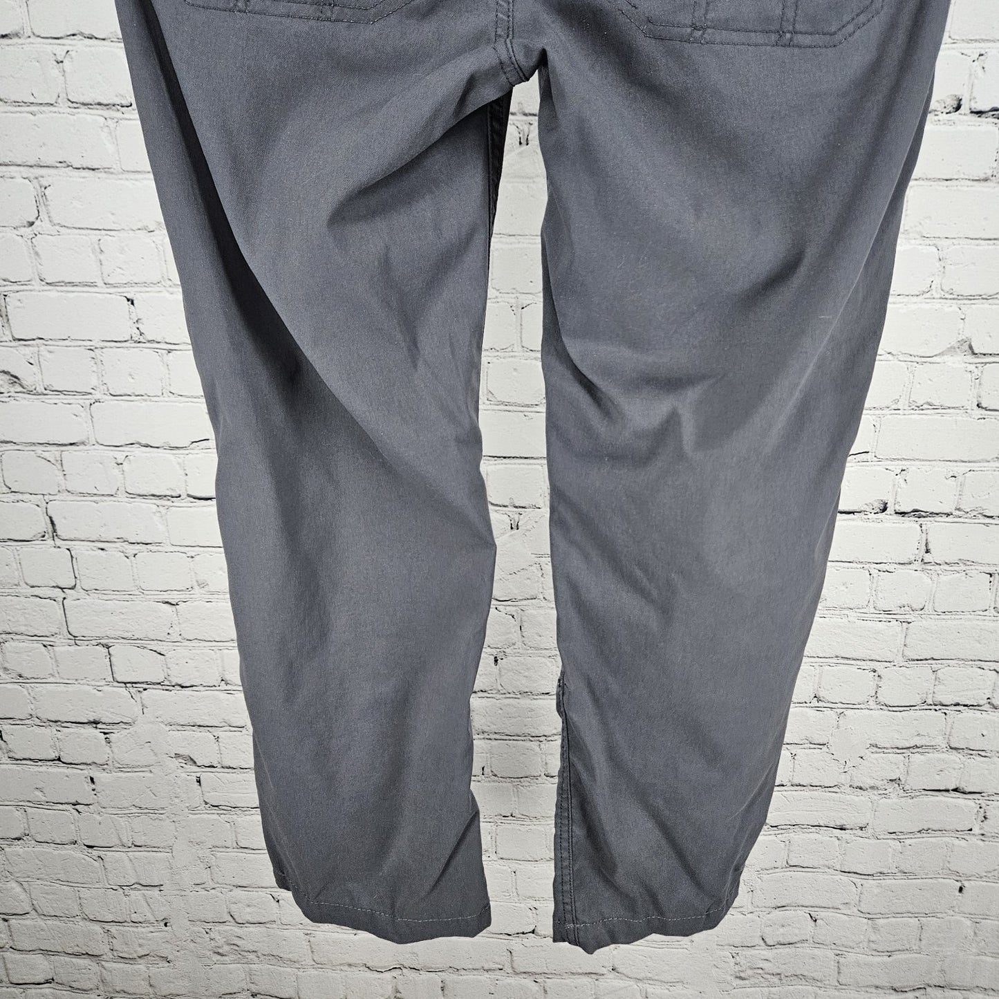 Prana Grey Nylon Stretch Low Rise Lightweight Cropped Straight Pants 4 (30x25.5)