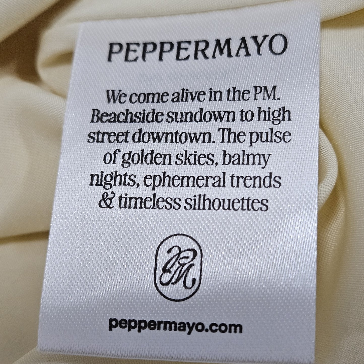 NWD Peppermayo Yellow Satin Belize Maxi Long Formal Dress Strappy Large L