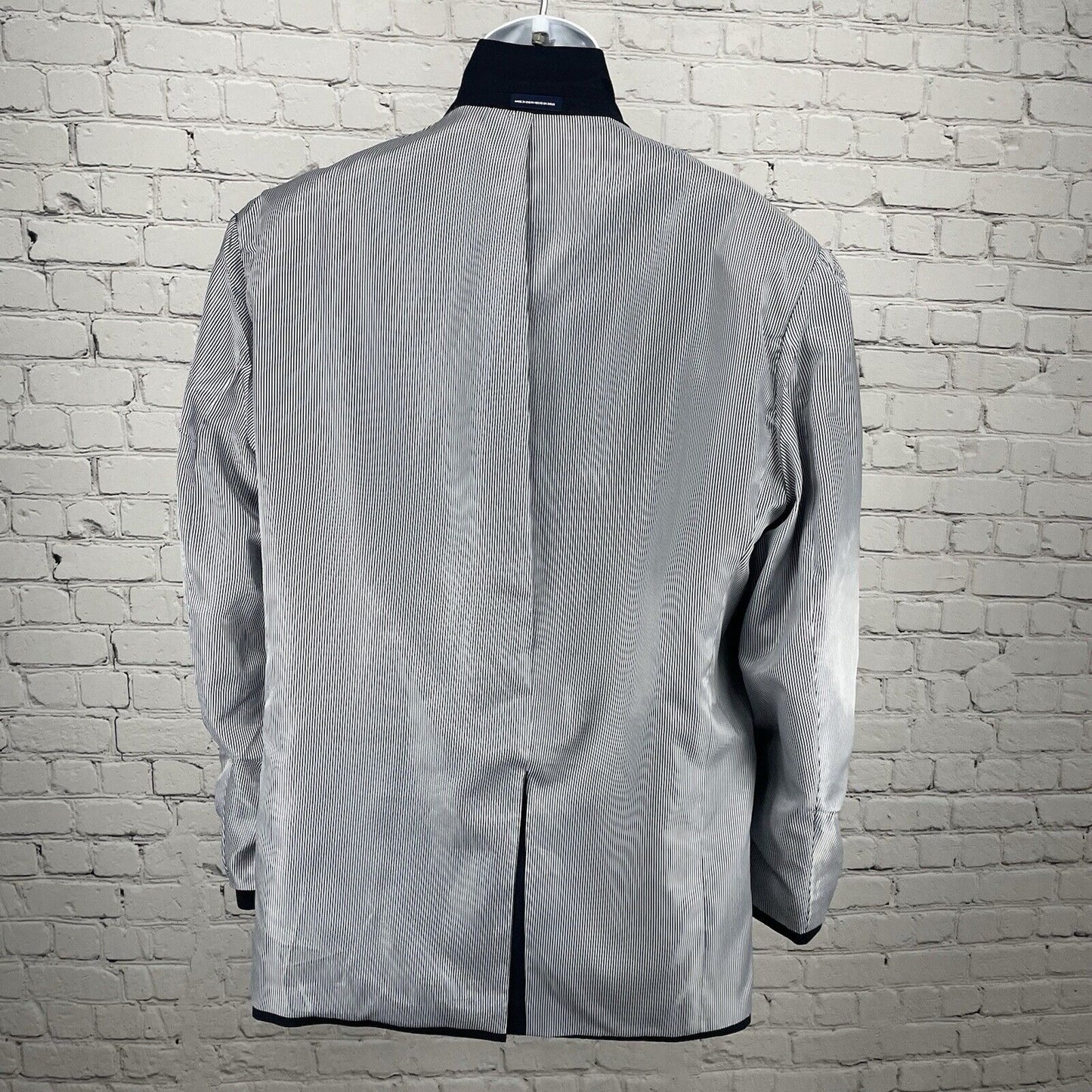 Stafford Dark Blue Essentials Suit Blazer 2 Button Notch Vented Lined Size 44L