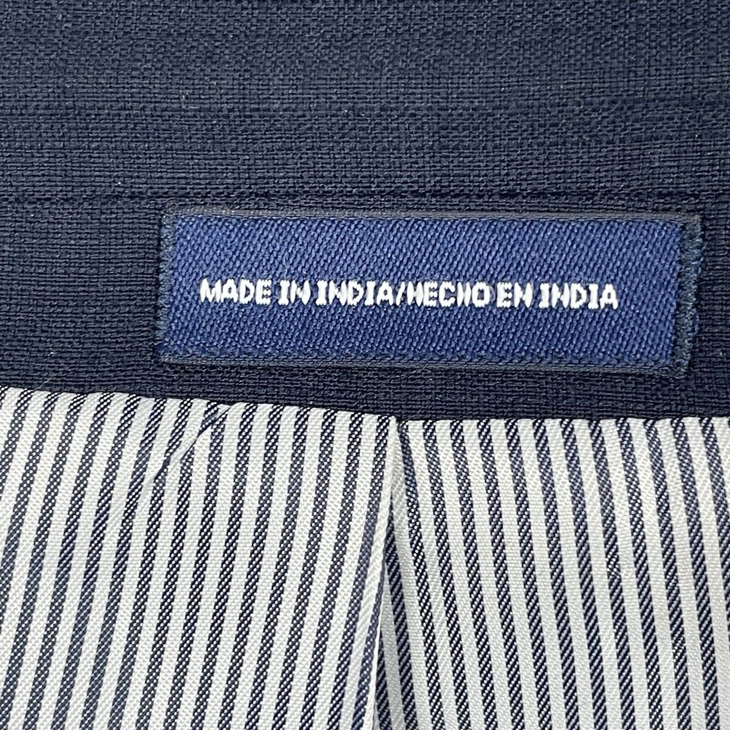 Stafford Dark Blue Essentials Suit Blazer 2 Button Notch Vented Lined Size 44L