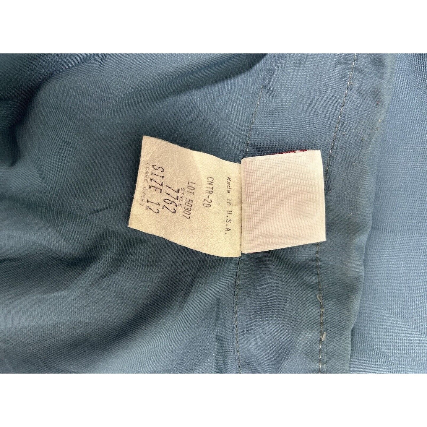 VTG Graff Californiawear Blue Fly Front Long Sleeve Button Down Blouse Size 12