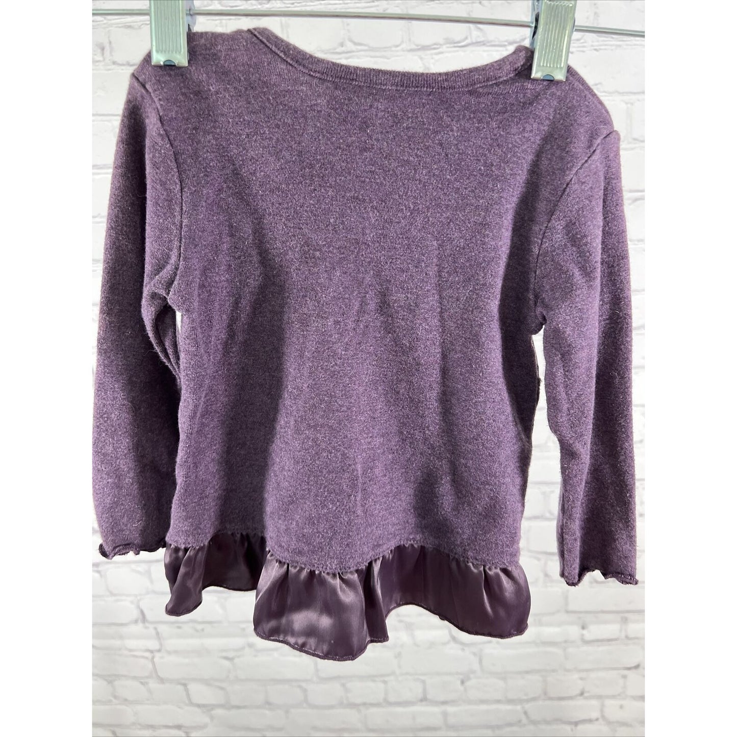 Miniwear Girls Purple 18M Two Piece Ruffle Hem Pants Set Baby Outfit Hearts