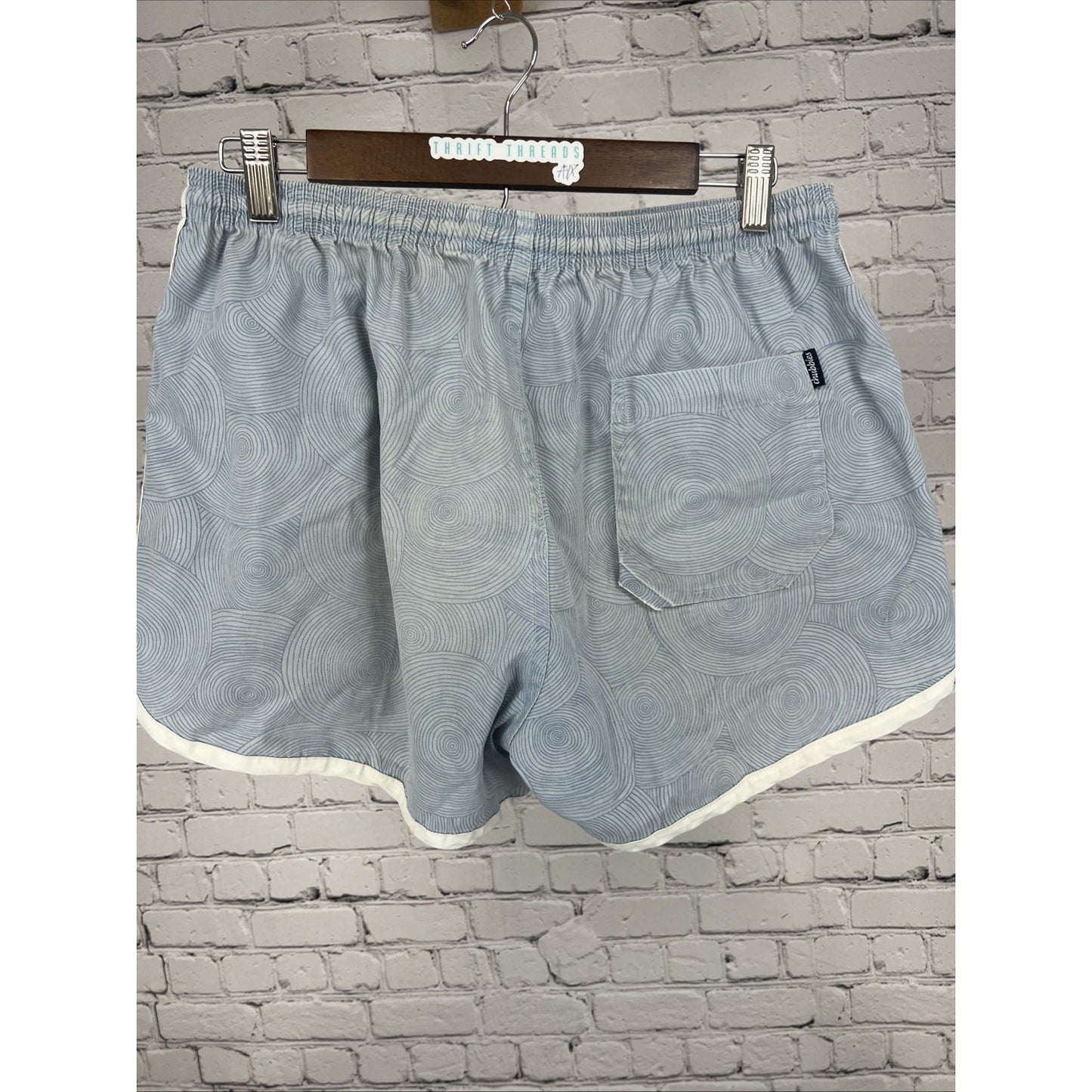 Chubbies Blue Drawstring 4" Inseam Stretch Pockets Retro Swim Shorts Mens Large