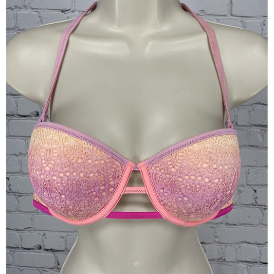 Victoria’s Secret Neon Colorful Mesh The Flirt Bandeau Swimsuit Bikini Top 36C